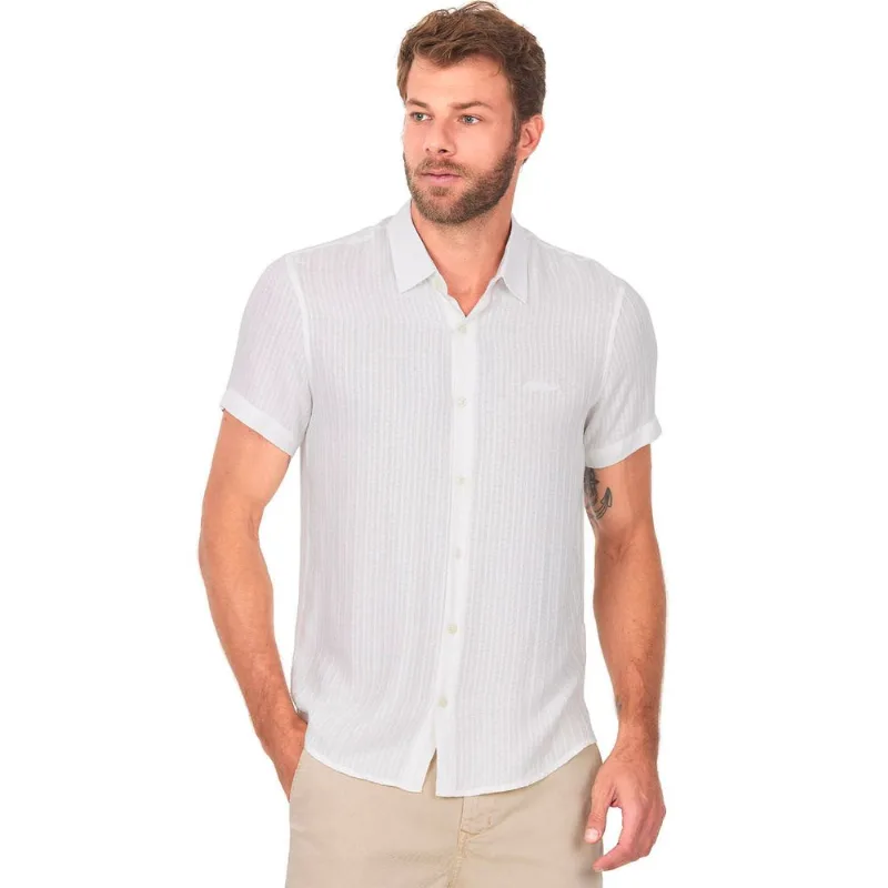 Camisa Masculina Manga Curta Polo Wear Off White Branco P