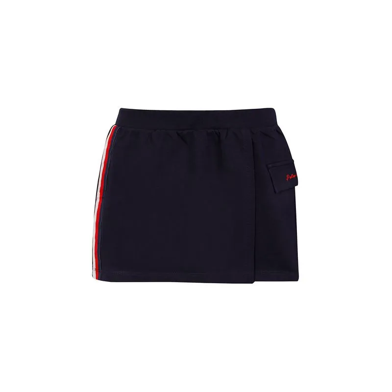 Short Saia Infantil Malha Nautical Polo Wear Azul Escuro