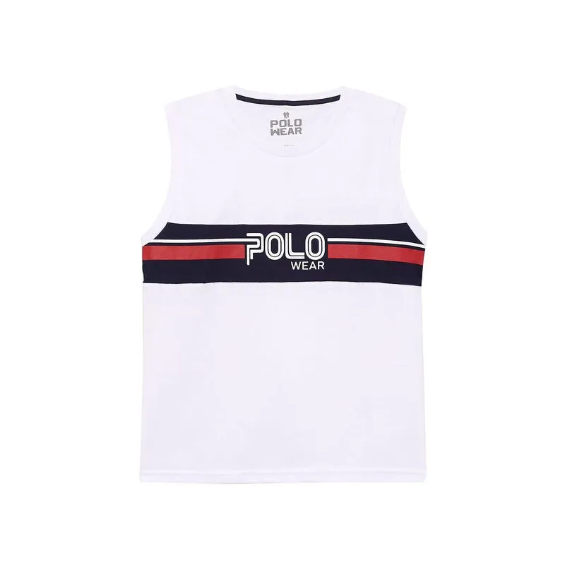 Regata Masculina Infantil Nautical Polo Wear Branco