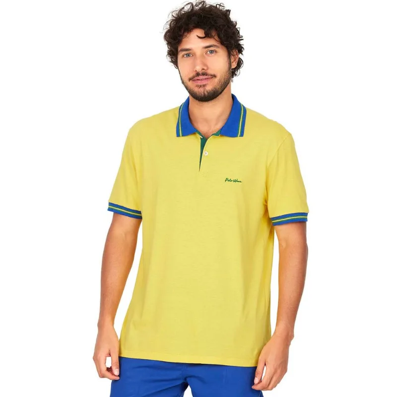 Polo Masculina Copa Do Mundo Polo Wear Amarelo Médio Marrom P