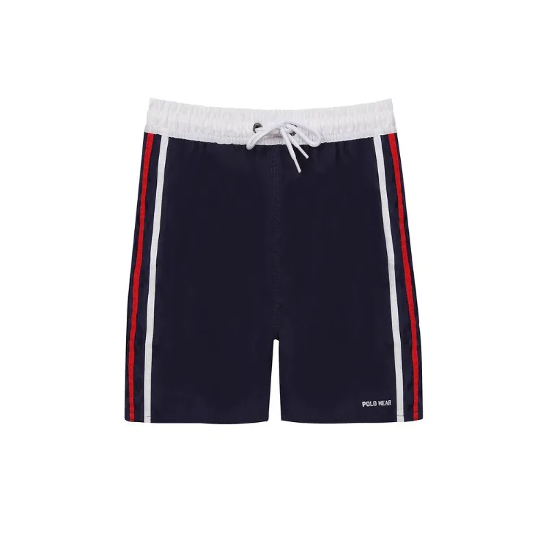 Short Volei Infantil Polo Wear Azul Escuro 12