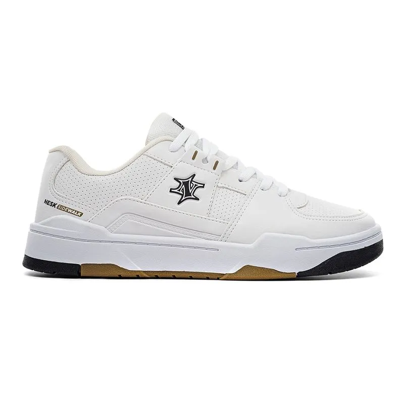 Tênis Casual Nesk Branco e Preto Masculino 42