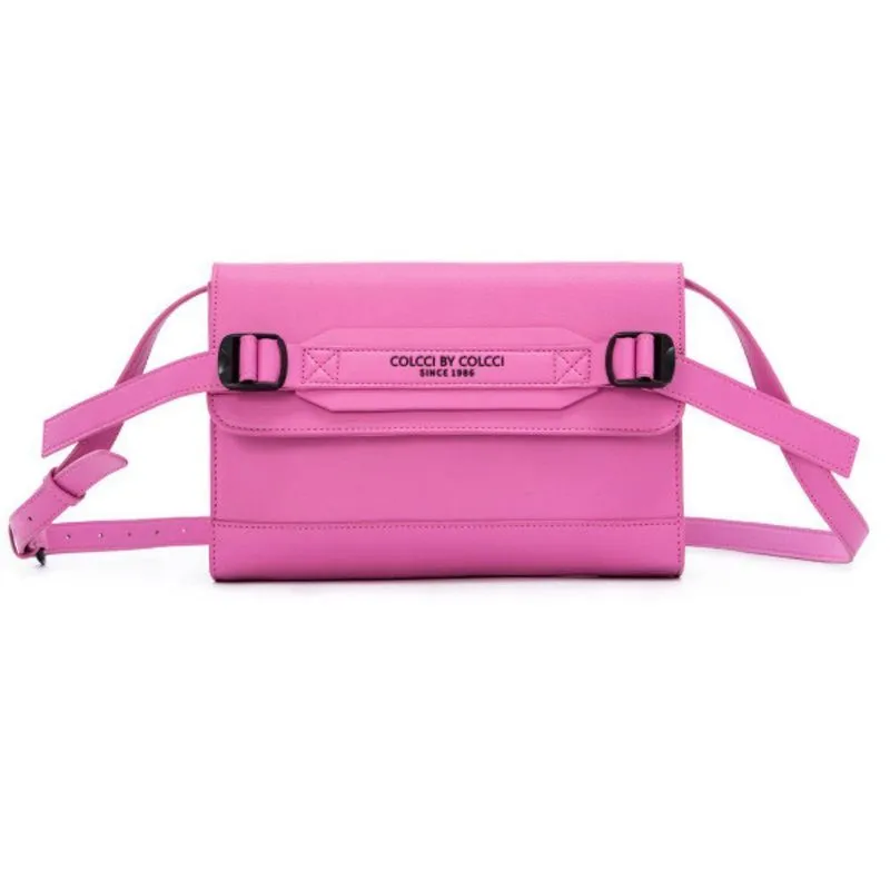 Bolsa Colcci Crossbody Fivela Dupla Rosa Ultra Rose