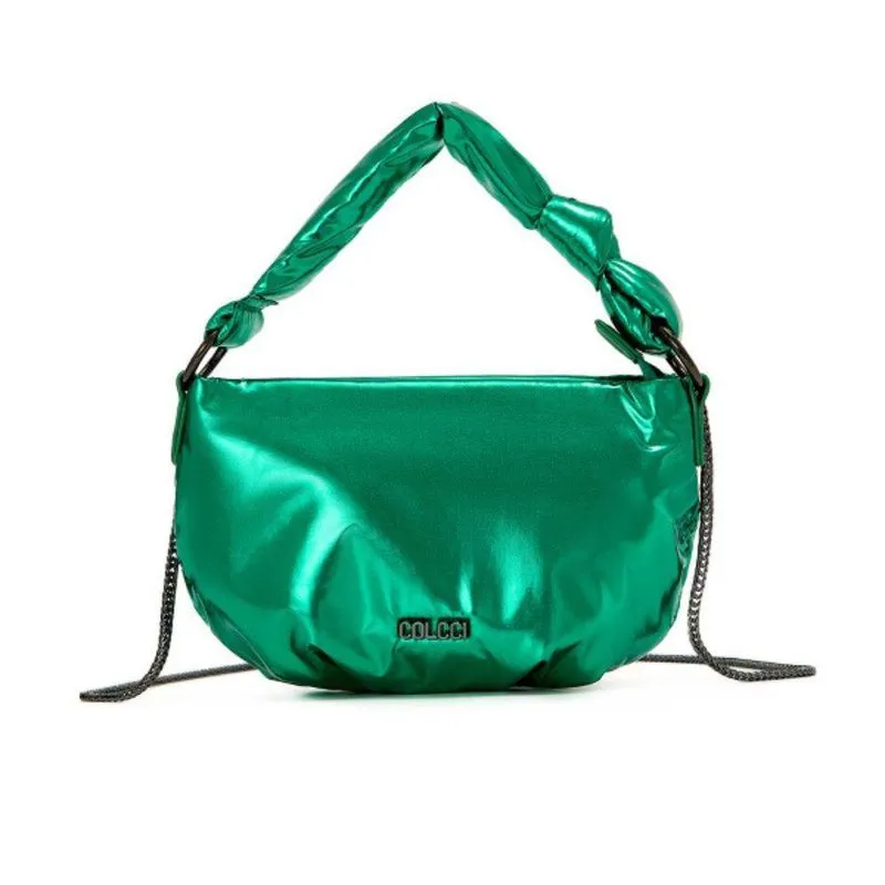 Bolsa Colcci Puffer Crossbody Metalizada Verde