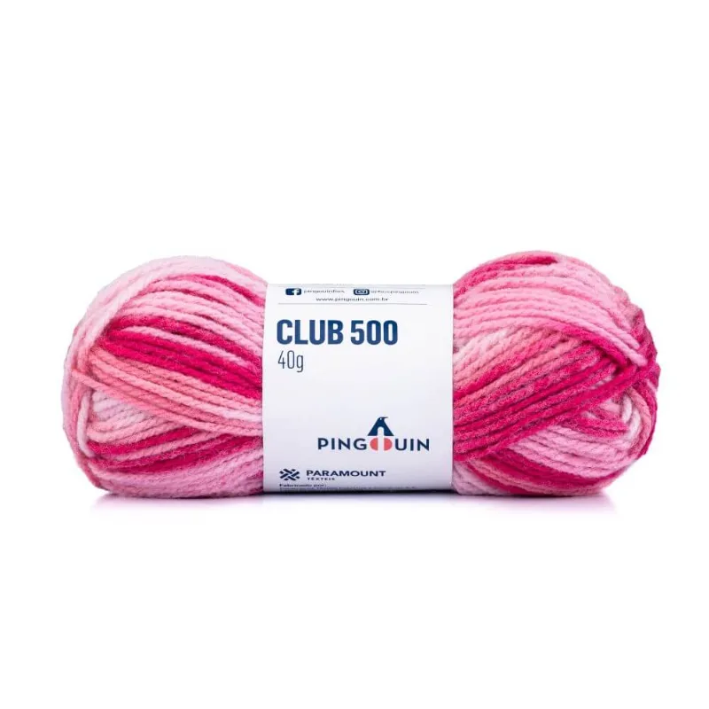 Lã Club 500 40 Gramas com 80 Metros - Pingouin - Rosada 2017