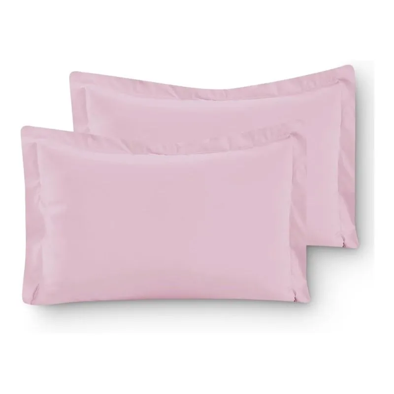 Kit fronha 50cm x 70cm charme liso - rosa baby