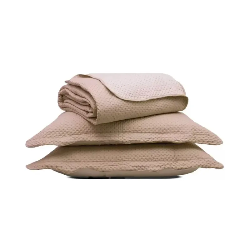Kit Colcha King 260X280 Essence Rosa Blush - Appel