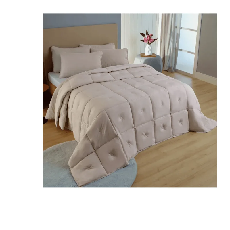 EDREDOM KING 2,50m x 2,70m DIAMOND DOBBY - ROSA SOFT APPEL