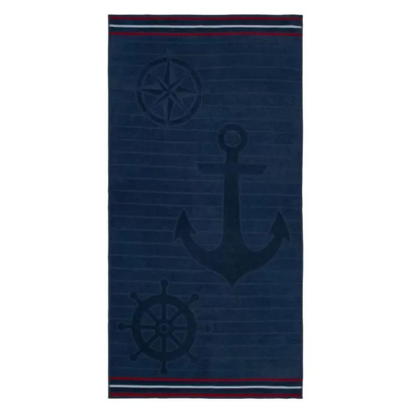 Toalhão de Praia Beach Mariner Azul Marinho 78cm x 1,50m
