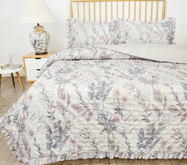 Kit Colcha Queen 240x260 Charme Class Botânico - Appel