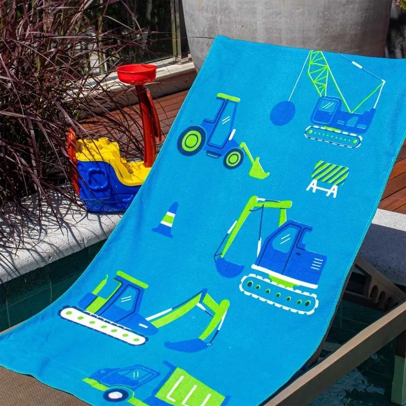 Toalha De Praia Veraneio Kids Estampada Maquinas Appel Home