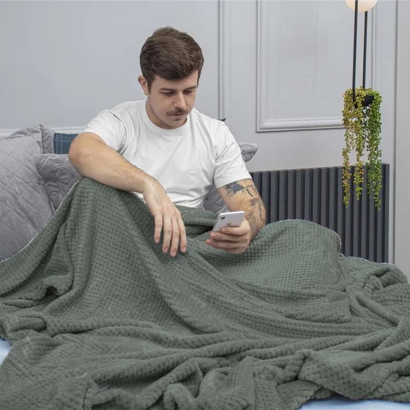 Manta Queen Flannel Pollo Cinza Urbano Appel Home