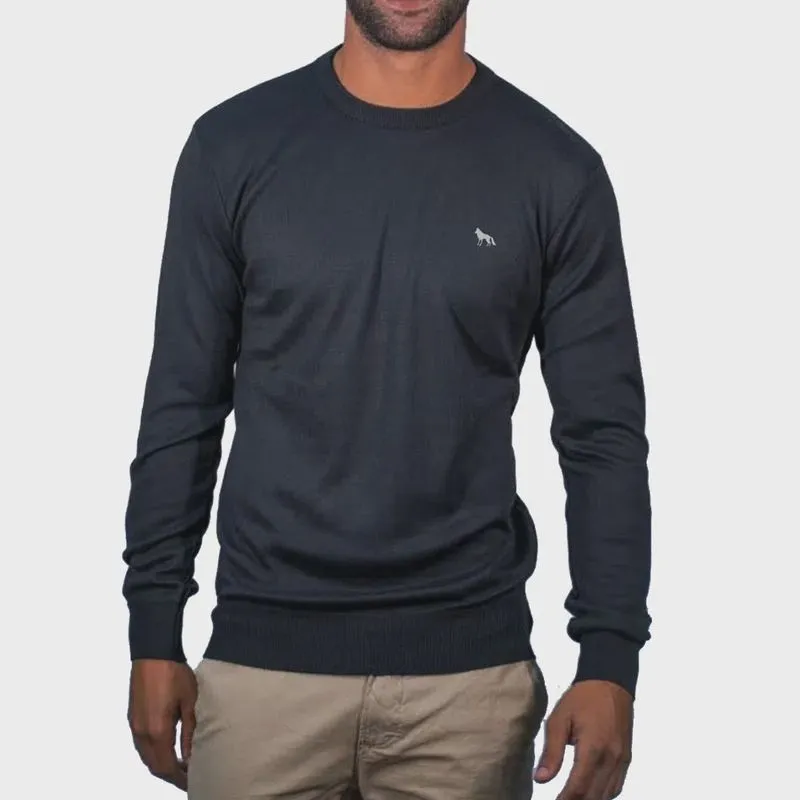 Sueter Tricot Acostamento Gola Redonda Preto