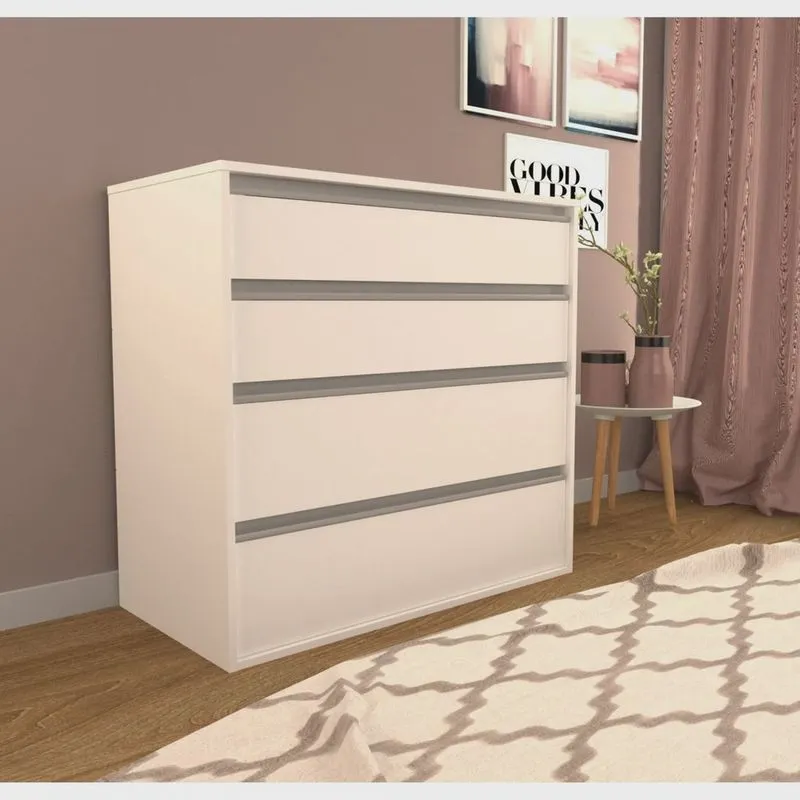 Cômoda 4 Gavetas 90cm