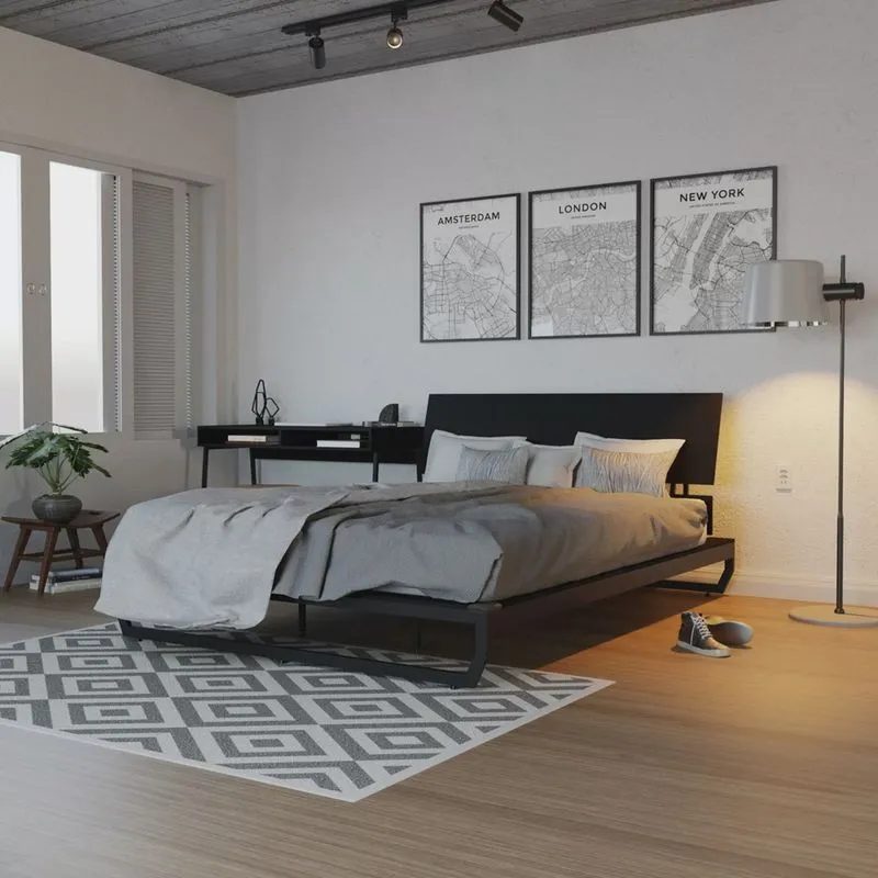 Cama Casal/Queen com Cabeceira Concept CabeCasa MadeiraMadeira