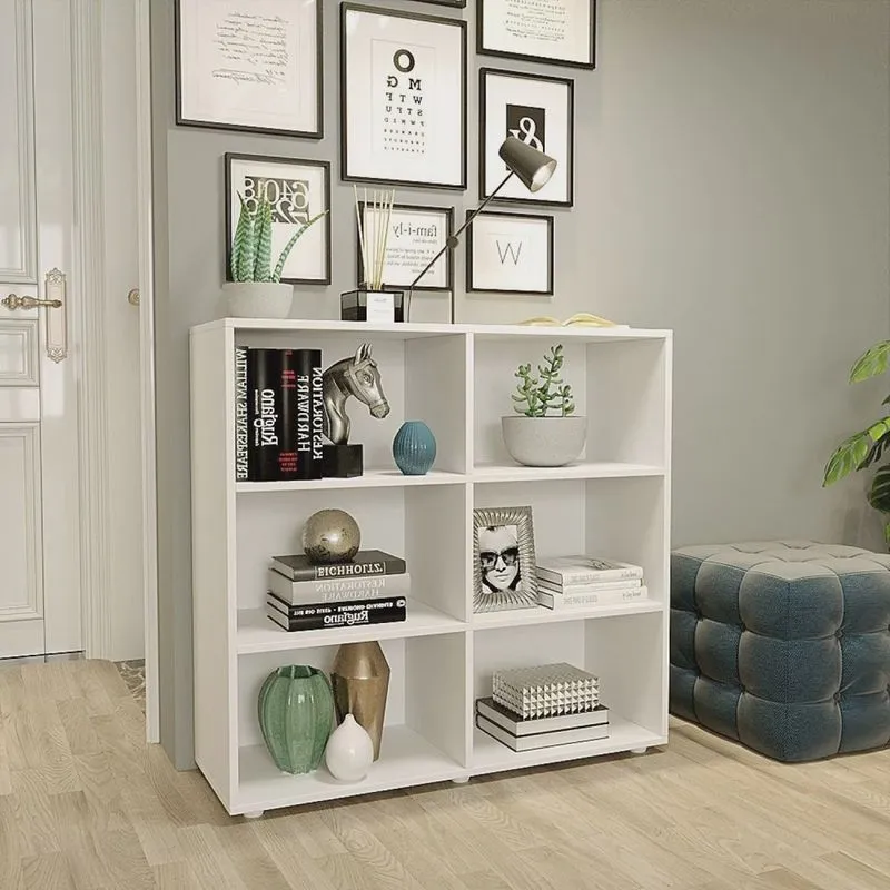 Estante para Livros Multiuso 6 Nichos 85,5cmx90cm Geórgia