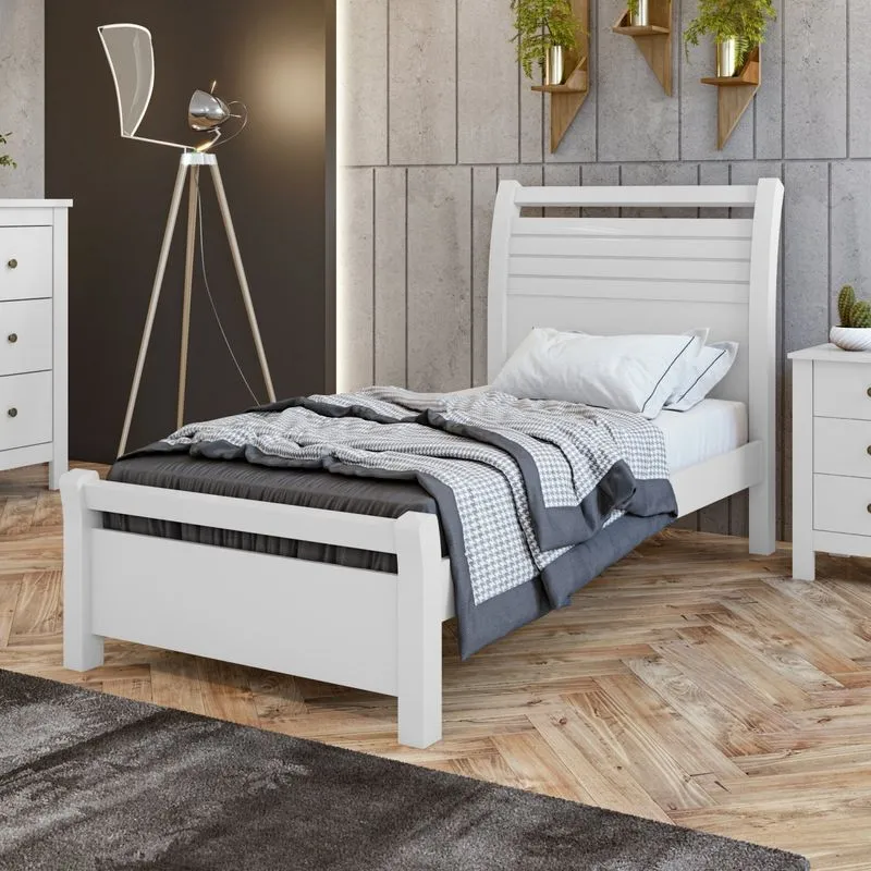 Cama Solteiro Speciale Móveis Lopas Branco