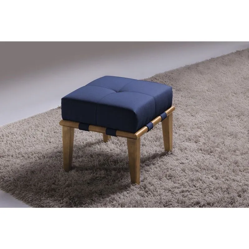 Puff 45cm Pés Mel Livia Sofani Azul