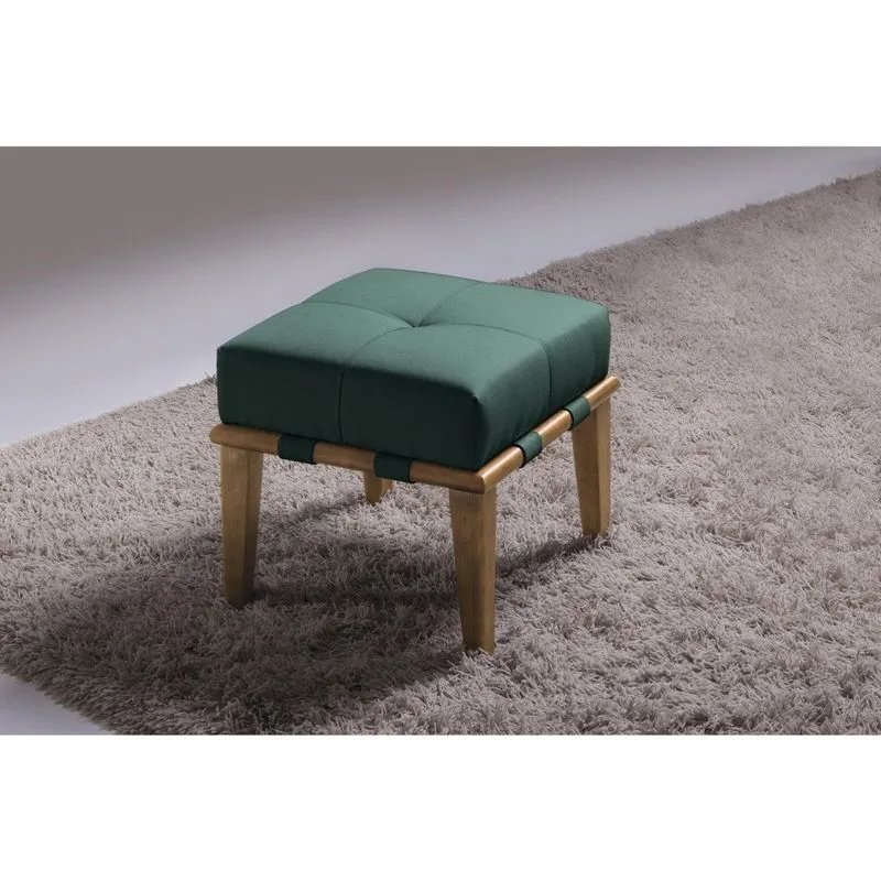 Puff 45cm Pés Mel Livia Sofani Verde