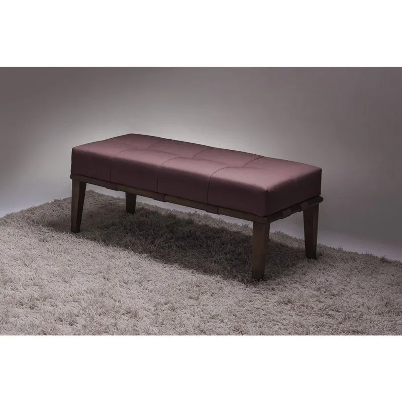 Puff 100cm Pés Imbuia Livia Moderno Rosa Rosa