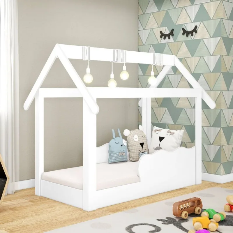 Mini Cama Montessoriana MC060 Branco Branca