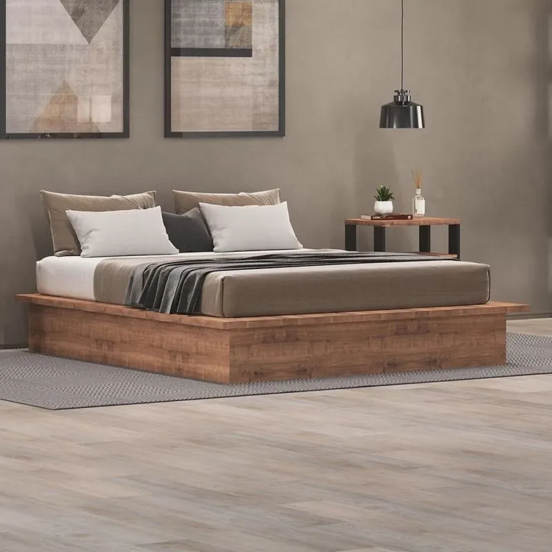Cama Casal ou Queen Minimalista 160x200cm Industrial 8285