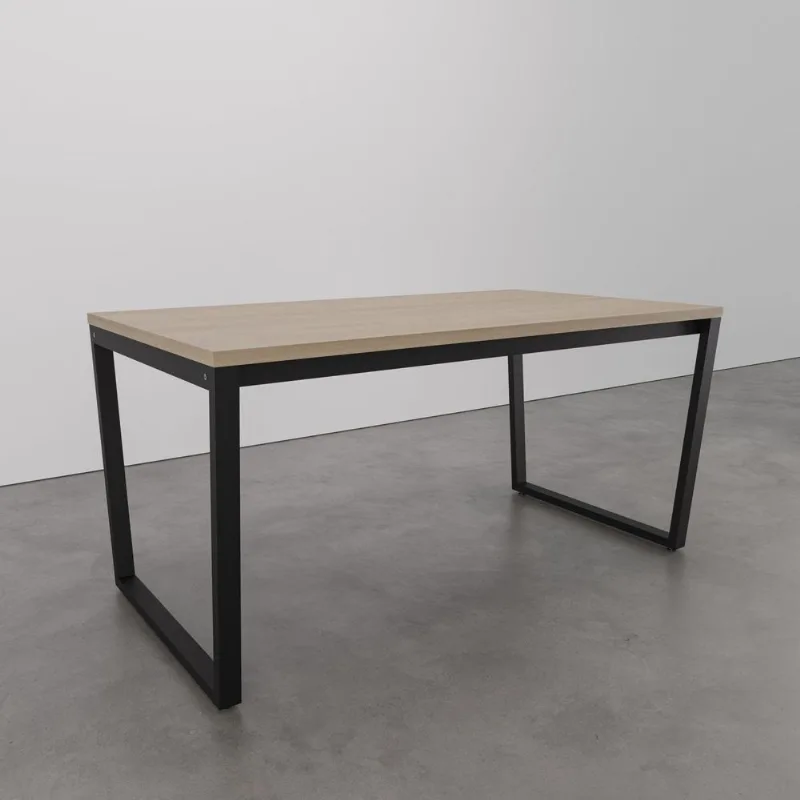 Mesa de Jantar 180x90cm Estilo Industrial Concept CabeCasa MadeiraOriginals Marrom Acácia/Preto