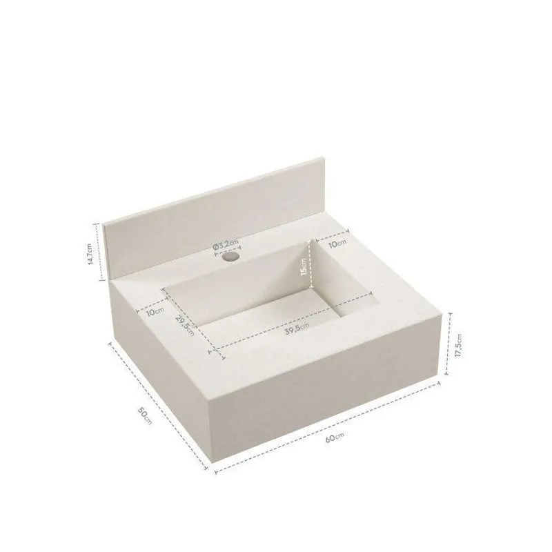 Conjunto Banheiro Bancada Porcelanato Cuba Esculpida Espelho Gaveteiro Com Rodízios Max 80cm Bumi Branco