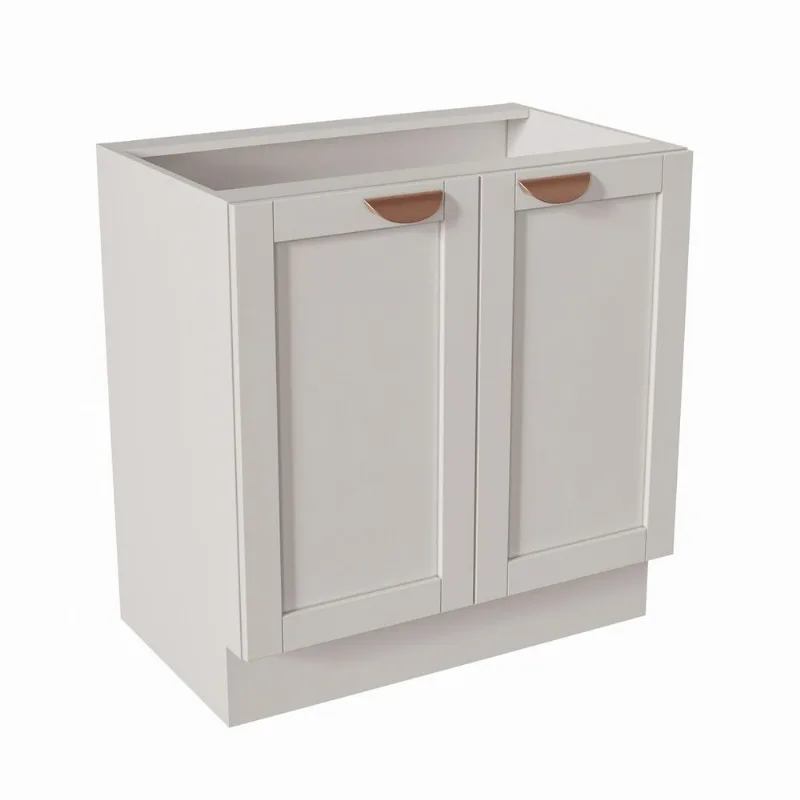 Balcão Planejado 2 Portas 80cm sem Tampo Arizona CabeCasa MadeiraOriginals Branco