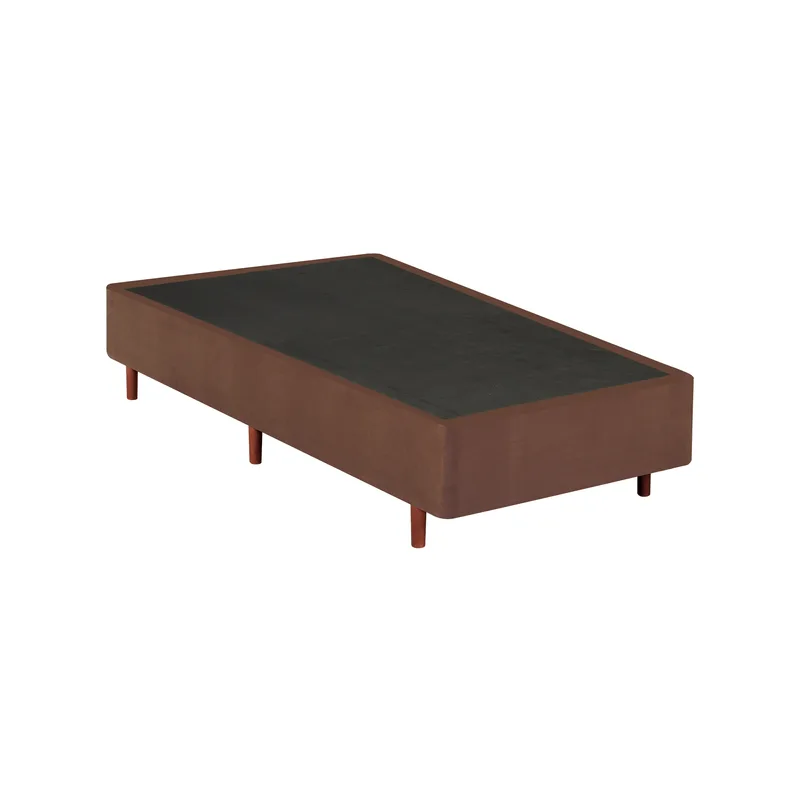 Base Box Solteiro 88x188x37cm Mannes Marrom
