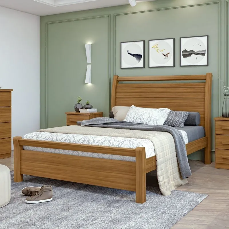 Cama Casal Speciale Móveis Lopas Rovere Naturale