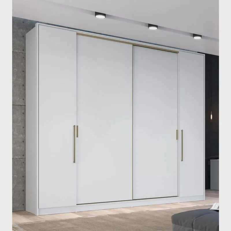 Guarda Roupa Casal 4 Portas 4 Gavetas Amsterdã