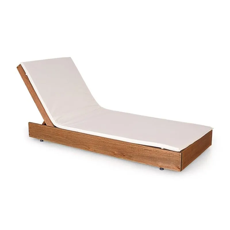 Espreguiçadeira Versatti Rustic Com Almofada Viva Ligna Nogueira