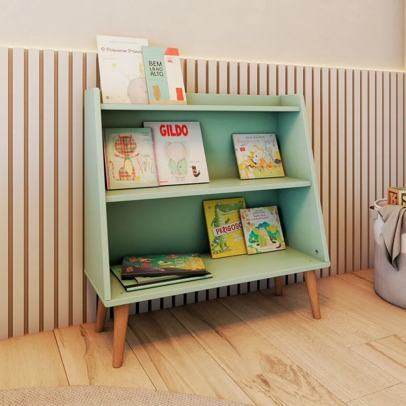 Nicho Organizador Bookcase Scandi Artemobili Verde Menta/mel