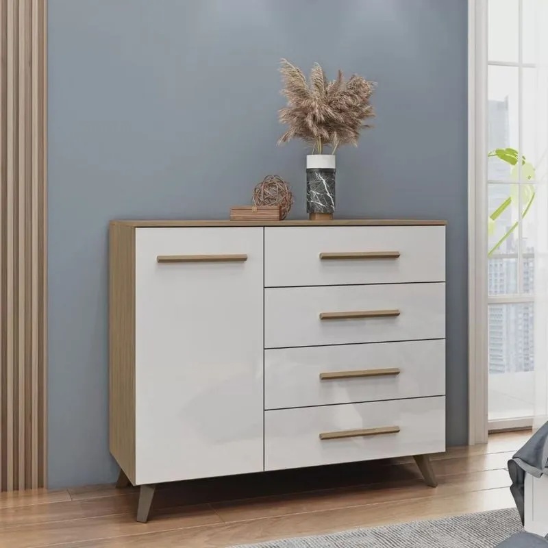 Cômoda 4 Gavetas 1 Porta Verona Mapi Móveis