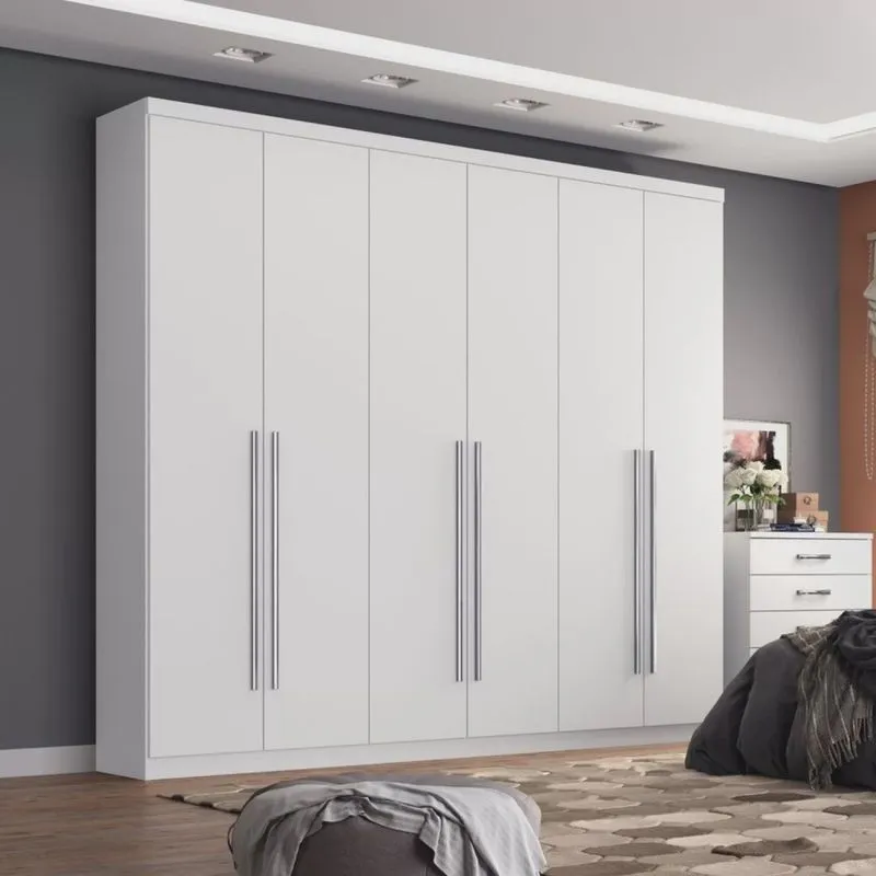 Guarda Roupa Casal 6 Portas 3 Gavetas Pérola
