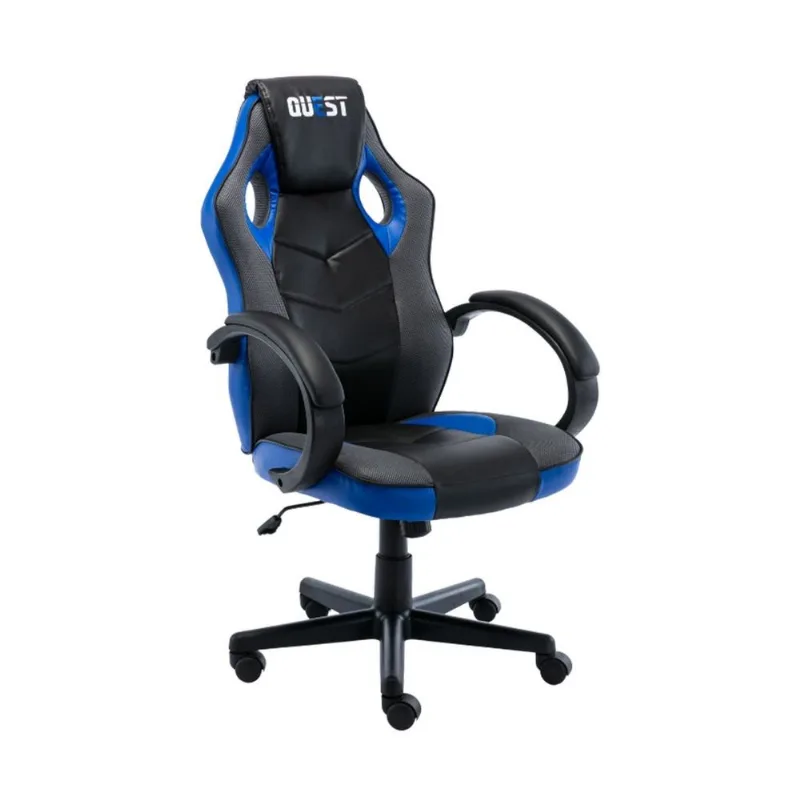 Cadeira Gamer Giratória Regulavel Quest Preto/Azul Preto/Azul