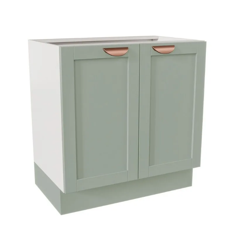 Balcão Planejado 2 Portas 80cm sem Tampo Arizona CabeCasa MadeiraOriginals Branco/Menta