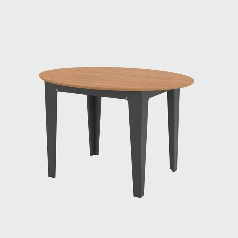 Mesa Extensível Oval 159cm Aberta Dalla Costa