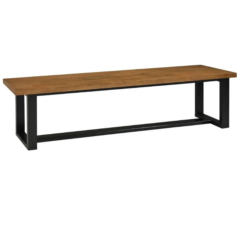 Banco para Sala de Jantar 183cm Lumber CabeCasa MadeiraOriginals Marrom/Preto Marrom/Preto
