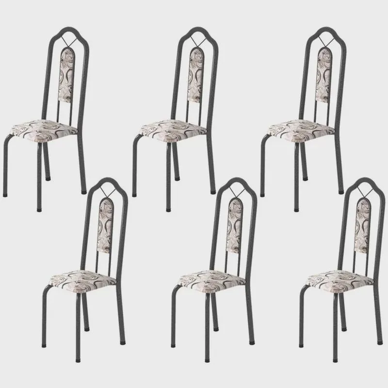 Kit 6 Cadeiras Tubular Bianca Soma Móveis