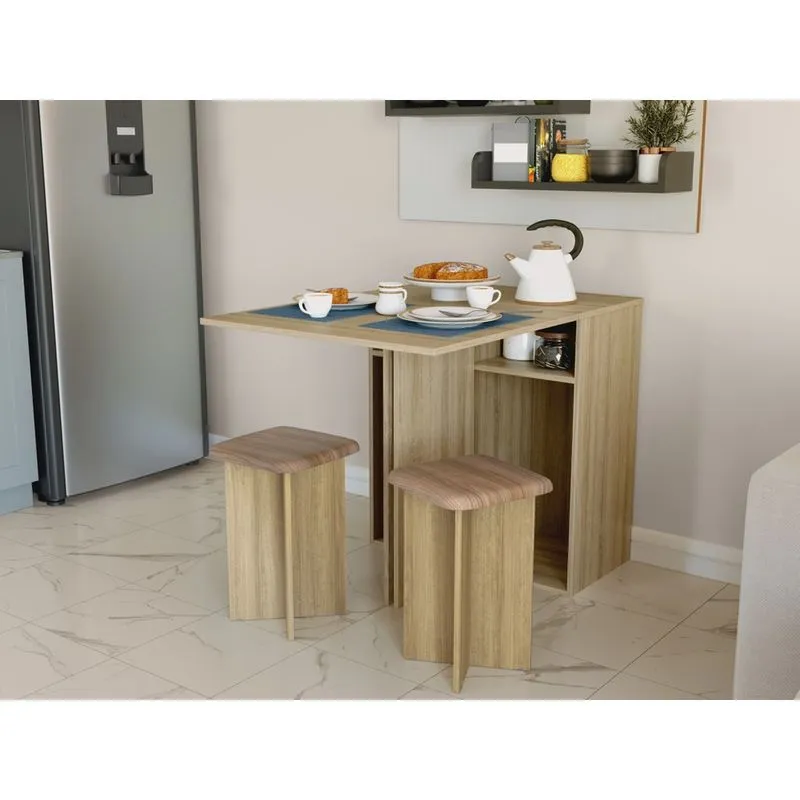 Conjunto Mesa Dobrável 2 Banquetas BA500 djd