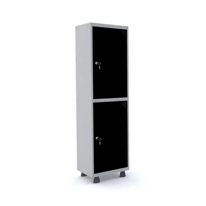Armário Guarda Volume Locker Roupeiro 2 Portas Aço 50cmx193cm Pandin Móveis