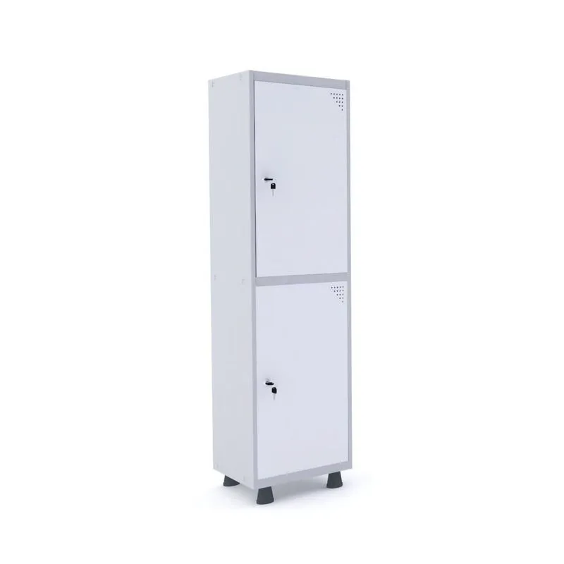 Armário Guarda Volume Locker Roupeiro 2 Portas Aço 50cmx193cm Pandin Móveis