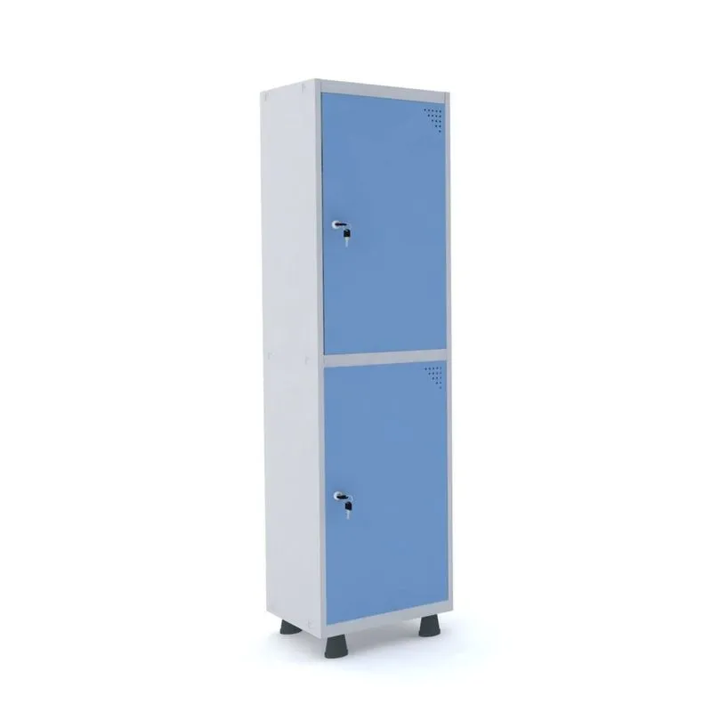 Armário Guarda Volume Locker Roupeiro 2 Portas Aço 50cmx193cm Pandin Móveis