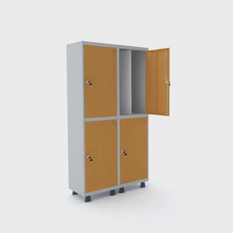 Armário Guarda Volume Locker Roupeiro 4 Portas Aço 100cmx193cm