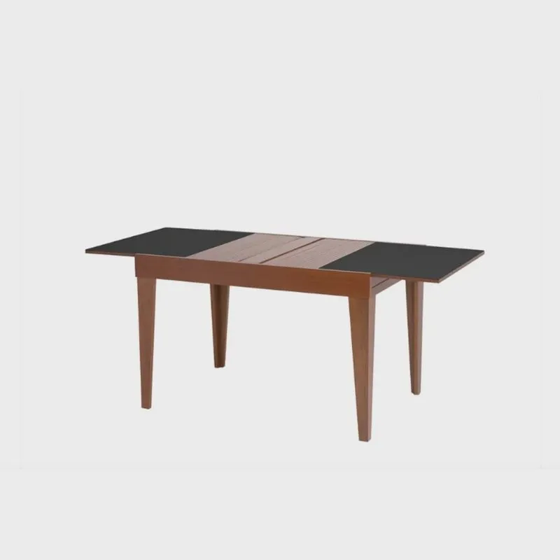 Mesa de Jantar Extensível 120x80cm Tampo de Vidro Paris Prime