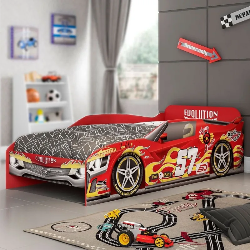 Cama Infantil Carro Evolution Car Vermelho Vermelho