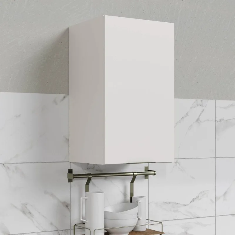 Armário Aéreo Planejado 1 Porta Ipanema CabeCasa MadeiraOriginals Branco
