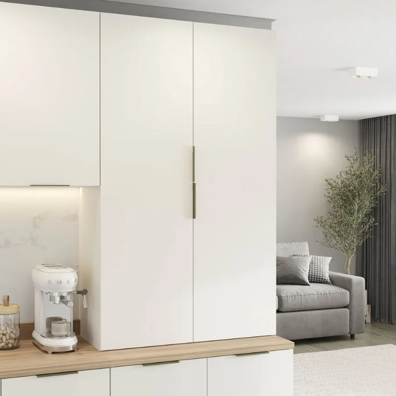 Armário Aéreo Planejado 2 Portas Ipanema CabeCasa MadeiraOriginals Branco Branco/Branco